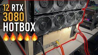 BEST way to cool 12 RTX 3080 Mining Rig | HotBox Method