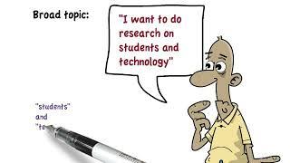 Moving from a broad topic to a focused research problem for thesis/research writers