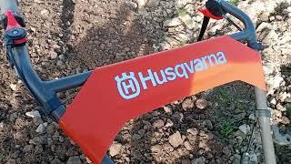 Мотоблок Husqvarna TF 545 P фрезерування важкого осіннього грунту.