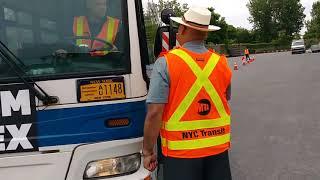 MTA NYCT DOB CDL Training Video - Description and Demonstration of off-set parking to the right