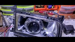 Обзор улучшеных фар Volkswagen Passat B3. Bi led Passat B3.