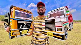 Big Rc Model Unboxing | Tata Dump Truck | Ashok Leyland | Die Cast Model | Jungle Resort|