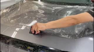 Xsun Films - Made in USA -  XMAX PRO 7 CLEAR PPF Films installation on hood of a car.