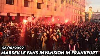 MARSEILLE FANS INVANSION IN FRANKFURT || Eintrach Frankfurt vs Olympique Marseille 26/10/2022