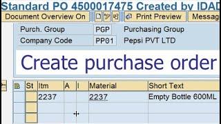 Create Purchase order In SAP | SAP Purchase order | ME21N T Code in SAP