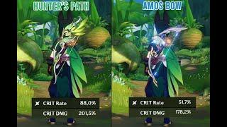 Tighnari - Hunter's Path vs Amos Bow - Weapon Comparison