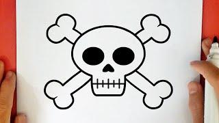 COMO DIBUJAR UNA CALAVERA PIRATA