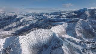 Snow Covered Mountain Aerial Winter 4K Free Background Videos, No Copyright | All Background Videos