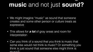 What makes sound music?