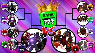 Skibidi toilet tournament brawl stars ranks up Tv man, Speakerman team vs Skibidi Astro titan Team