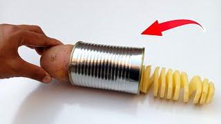 Easy Way To Make Spiral Potato Cutter At Home|Diy Spiral Potato Cutter Machine