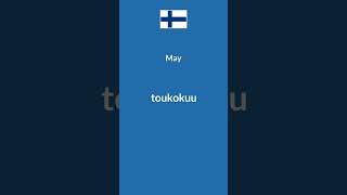 Months in Finnish