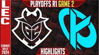 G2 vs KC Highlights Game 2 | LEC Playoffs Upper Round 1 Summer 2024 | G2 Esports vs Karmine Corp G2