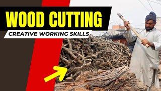 Wood Cutting  | Creative Working Skills | Live With Nature #art #workz #craft