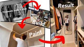How to build a fitted wardrobe (awkward space made into useful storage)