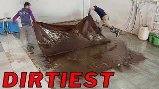 The Dirtiest carpet l've ever washed l Satisfying Carpet Cleaning ASMR