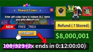 ALL 32 DOUBLE XP & STAT RESET CODES + 4 FREE STAT REFUND in 6 Minutes | BLOX FRUITS NEW CODE