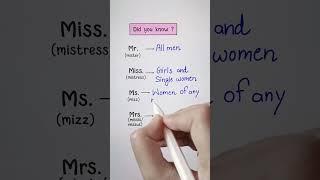 Mr/ Ms full form