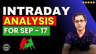 Intraday & Market Analysis For Tomorrow | #nifty , #banknifty  Analysis Sep - 17