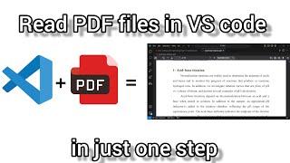 How to read PDF files in VS code without installing additional pdf reader