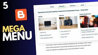 How To Add Custom Responsive Mega Menu To Your Blogger Website