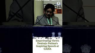 Empowering Views: #DesirajuPadma's Inspiring Speech at #AICRA's #GAISA #shorts
