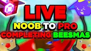 LIVE  Noob To Pro Completing BEESMAS & DOING SPROUT PARTIES, MYTHIC METEORS, STICKBUG & MORE!