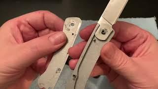 Buck 250 Saunter  - Disassembled and the Blade Centered