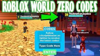 ROBLOX WORLD ZERO CODES