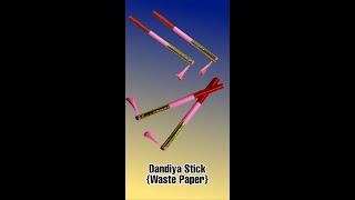 Garba Stick Paper Craft Dandiya | DIY Crafts | #deepanjalikitchen #shorts #craft #garba #manikemove