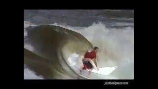 wild surf in river
