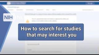 How to Search for Studies That May Interest You