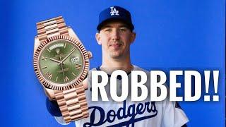 Dodgers Starting Pitcher Walker Buehler Gets $100,000 Watch Stolen Off Wrist!