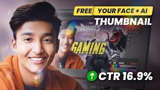 EASY AI gaming thumbnail with YOUR FACE  Aesthetic