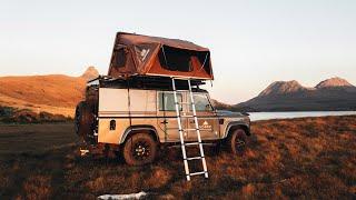 Land Rover Rooftop Tent Camping in the Scottish Highlands