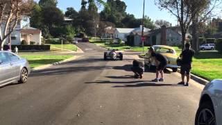 Ralph Biase.  Formula race car.  On the public streets