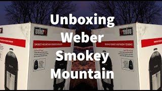 Unboxing Weber Smokey Mountain.