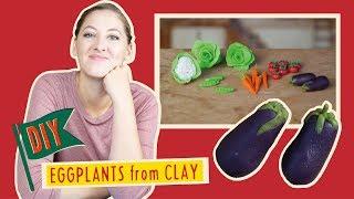 DIY Eggplants from Polymer clay | Mouse Mansion Tutorials