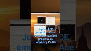 #jupiterace starfield program on #raspberrypi400 using #xace emulator