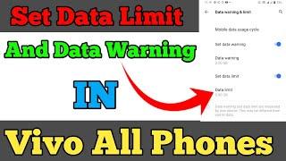 Set Data Limit Usage In Vivo // How To Set Data Warning And Data Limit In Vivo Y20 And Y20i