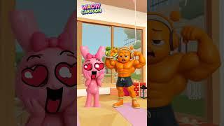 pinky an orange getting healthy!! #cartoon #animation #shortsviral #shortsfeed