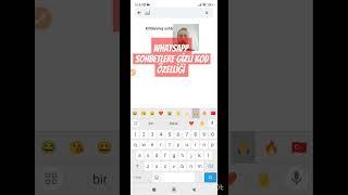 WhatsApp gizli kod oluşturma, DİKKAT: KODU UNUTUR VE TEMİZLESENİZ VERİLERİNİZ SİLİNİR