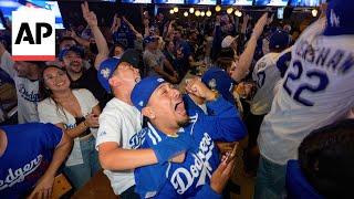 Los Angeles Dodgers fans react to winning the World Series