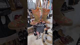Having custom boots made in Bali!  #bali #balishopping #customboots #chaninaatailorandleather