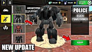 Police Black Transformer Car In Rope Hero Vice Town Shop