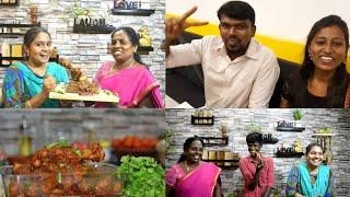 Sunday vlog |Collab With Madhu Samayal|chicken ghee roast|Eatza Pizza|Youtubers Meet