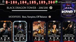 Fatal Black Dragon Tower Boss Battle 200 & 180 Fight + Rewards MK Mobile