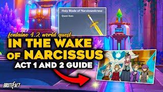 In The Wake of Narcissus Act 1 & 2 | Search in the Algae Sea & Savior's Wake Quests | Genshin Impact