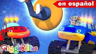 Aprende sobre formas 3D con Monster Trucks para niños y más dibujos animados