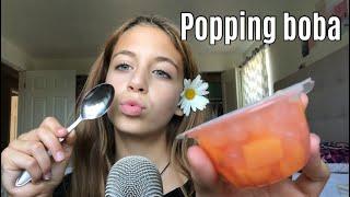 ASMR eating Popping Boba! Bubble fruit!